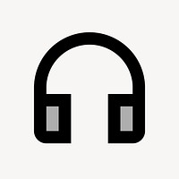 Headphones, hardware icon, two tone style vector