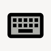 Keyboard, hardware icon, two tone style psd