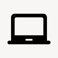 Laptop Chromebook, hardware icon, round style psd