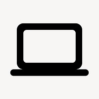 Laptop Windows, hardware icon, round style vector