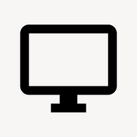 Desktop Windows, hardware icon, outlined style vector