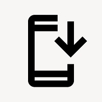 Install Mobile, action icon, outlined style vector
