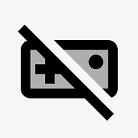 Videogame Asset Off, hardware icon, two tone style vector
