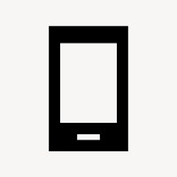 Phone Android, hardware icon, sharp style vector