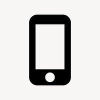iPhone, hardware icon, round style vector