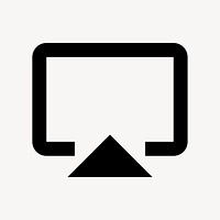 Airplay, audio & video icon, two tone style vector