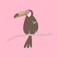 Pastel toucan bird illustration