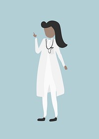 Female doctor clipart, medical worker, jobs illustration vector