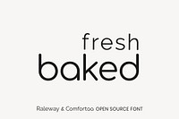 Raleway & Comfortaa open source font by Matt McInerney, Pablo Impallari, Rodrigo Fuenzalida and Johan Aakerlund