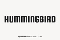 Squada One open source font by Joe Prince