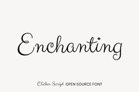 Clicker Script open source font by Astigmatic