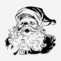 Vintage Santa Claus, Christmas illustration. Free public domain CC0 graphic