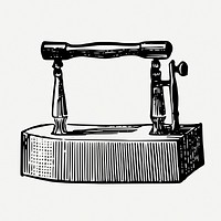Vintage cast iron, object clipart psd. Free public domain CC0 graphic