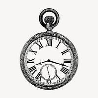 Pocket watch illustration vector. Free public domain CC0 graphic