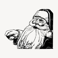 Vintage Santa, Christmas illustration vector. Free public domain CC0 graphic