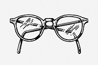 Vintage eyeglasses, headwear accessory illustration. Free public domain CC0 graphic