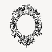 Vintage ornate frame clipart vector. Free public domain CC0 graphic