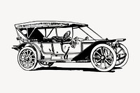Vintage car, transportation illustration vector. Free public domain CC0 graphic