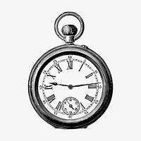 Pocket watch clipart vector. Free public domain CC0 graphic