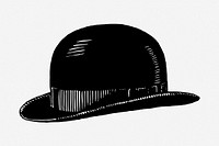 Vintage gentleman hat hand drawn illustration. Free public domain CC0 image.