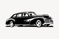 Vintage car drawing, vehicle illustration vector. Free public domain CC0 image.