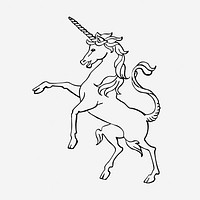 Unicorn clipart, mythical creature, animal illustration. Free public domain CC0 image.