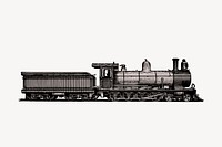 Transport train  clipart, vintage illustration vector. Free public domain CC0 image.