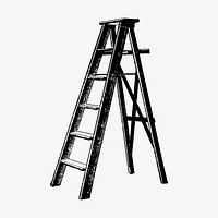 Ladder hand drawn clipart, equipment illustration vector. Free public domain CC0 image.