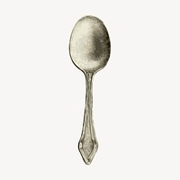 Spoon clipart, cutlery illustration vector. Free public domain CC0 image.