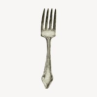 Fork clipart, cutlery illustration vector. Free public domain CC0 image.