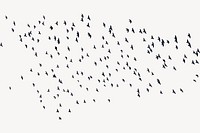 Flying birds silhouette background, animal illustration in black vector. Free public domain CC0 image.