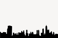 Cityscape silhouette border vector. Free public domain CC0 image.