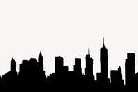 Brooklyn cityscape silhouette border vector. Free public domain CC0 image.
