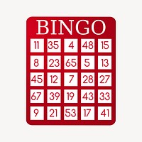 Bingo board sticker, toy illustration psd. Free public domain CC0 image.