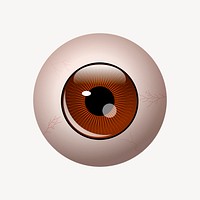 Eyeball clipart, Halloween cartoon illustration. Free public domain CC0 image.