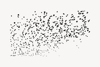 Flock of bird silhouette, animal illustration vector. Free public domain CC0 image.