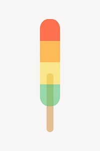 Colorful ice cream clipart, food illustration vector. Free public domain CC0 image.