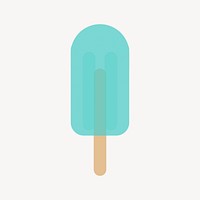 Blue ice cream clipart, food illustration. Free public domain CC0 image.