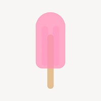 Strawberry ice cream clipart, food illustration vector. Free public domain CC0 image.