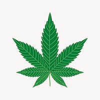 Cannabis leaf clipart, herb illustration. Free public domain CC0 image.