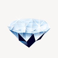 Sparkly diamond clipart, jewelry illustration vector. Free public domain CC0 image.