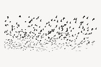 Flying birds, abstract white background vector. Free public domain CC0 image.