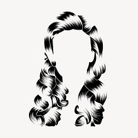 Woman's hair clipart, illustration vector. Free public domain CC0 image.