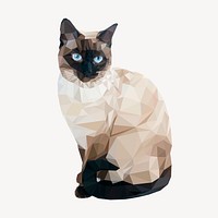 Siamese cat clipart, pet illustration vector. Free public domain CC0 image.