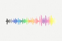 Colorful sound wave background psd. Free public domain CC0 image.