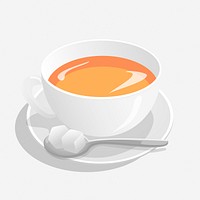Cup of tea clipart illustration. Free public domain CC0 image.
