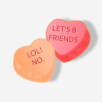 Let's be friends clipart illustration. 
