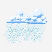 Rain cloud hand drawn illustration. Free public domain CC0 image.