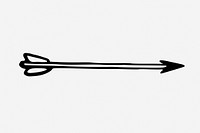 Arrow drawing, vintage illustration. Free public domain CC0 image.