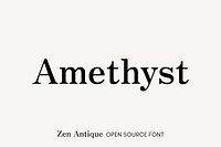 Zen Antique open source font by Yoshimichi Ohira